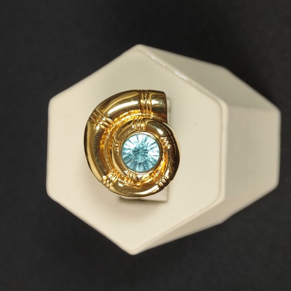 Nautilus Shell Lucite Ring - Picture 1 of 9